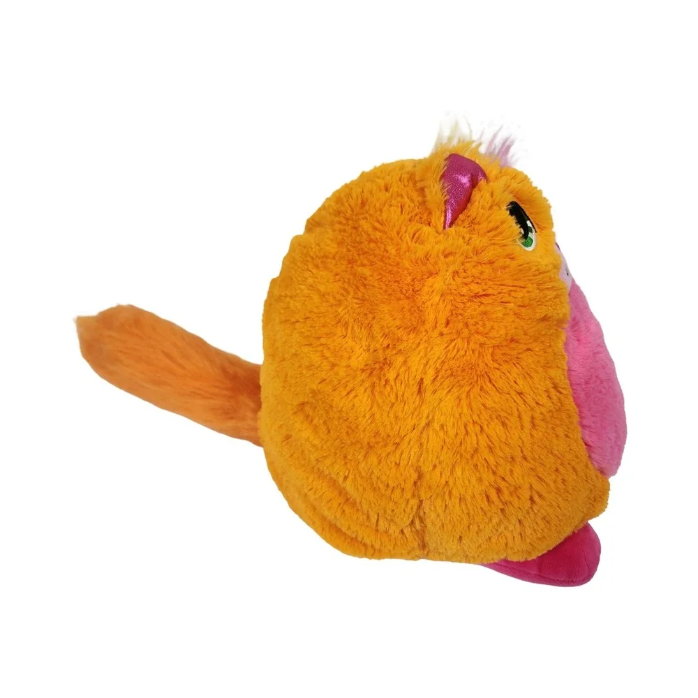 Misfittens Orange Pink Round Plush Cat Kitten‎ Stuffed Animal Toy
